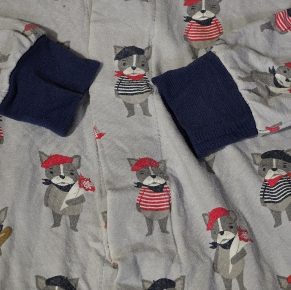 Magnetic Me Gray and Red Footie Pajama Dogs 12-18 Months - Picture 3 of 4